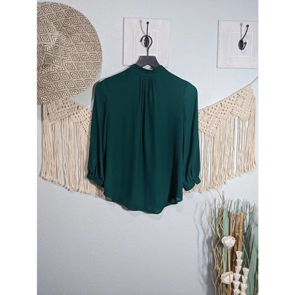 Worthington Petite Forest Green Blouse - Picture 1 of 14